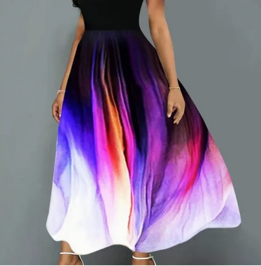 1040 - Colorful Lightweight Nylon Silk Skirt